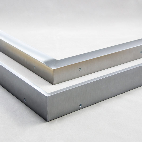 welded aluminum frames satin finish