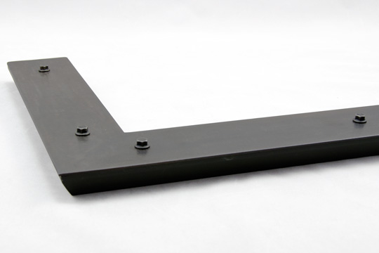 flat iron with bolts welded steel picture frame