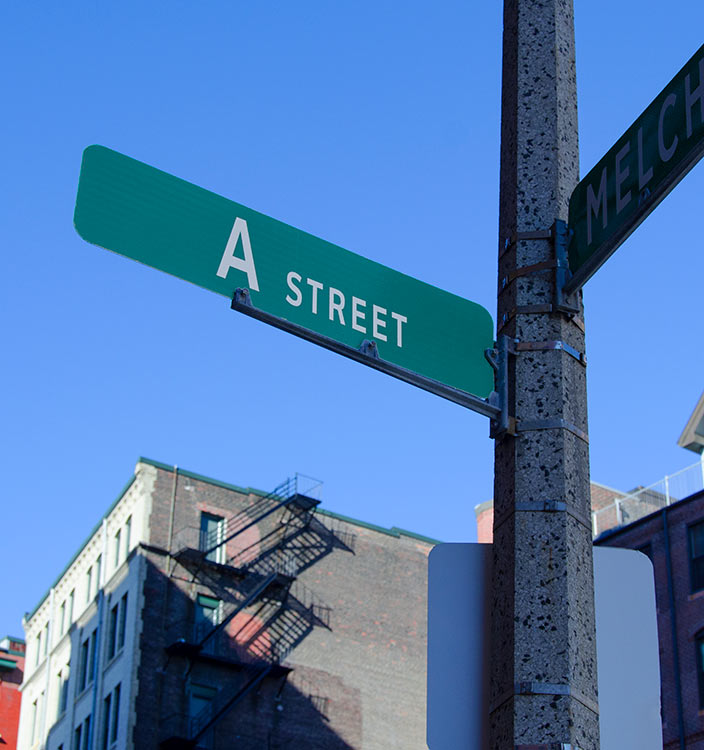 our-story-a-street-street-sign-2025-750px A Street Frames original location in Boston, MA